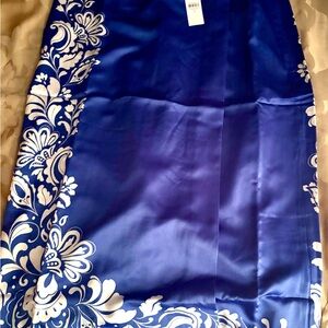 Blue and White Floral Women's Swimwear